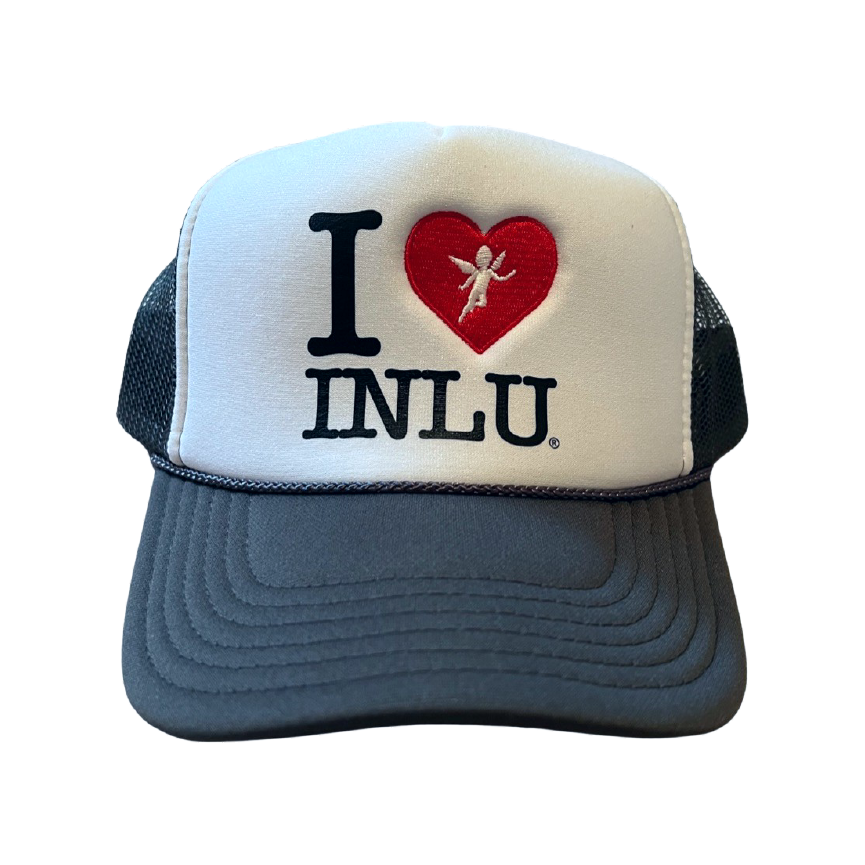 "I HEART INLU" Trucker Hat (Grey)